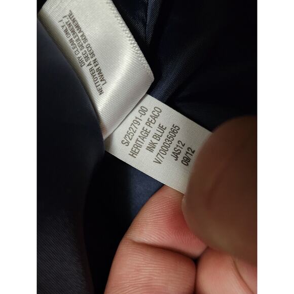 OLD NAVY Mens XL TALL Wool Peacoat Blue Insulated Double Breasted Anchor Buttons - Picture 7 of 12